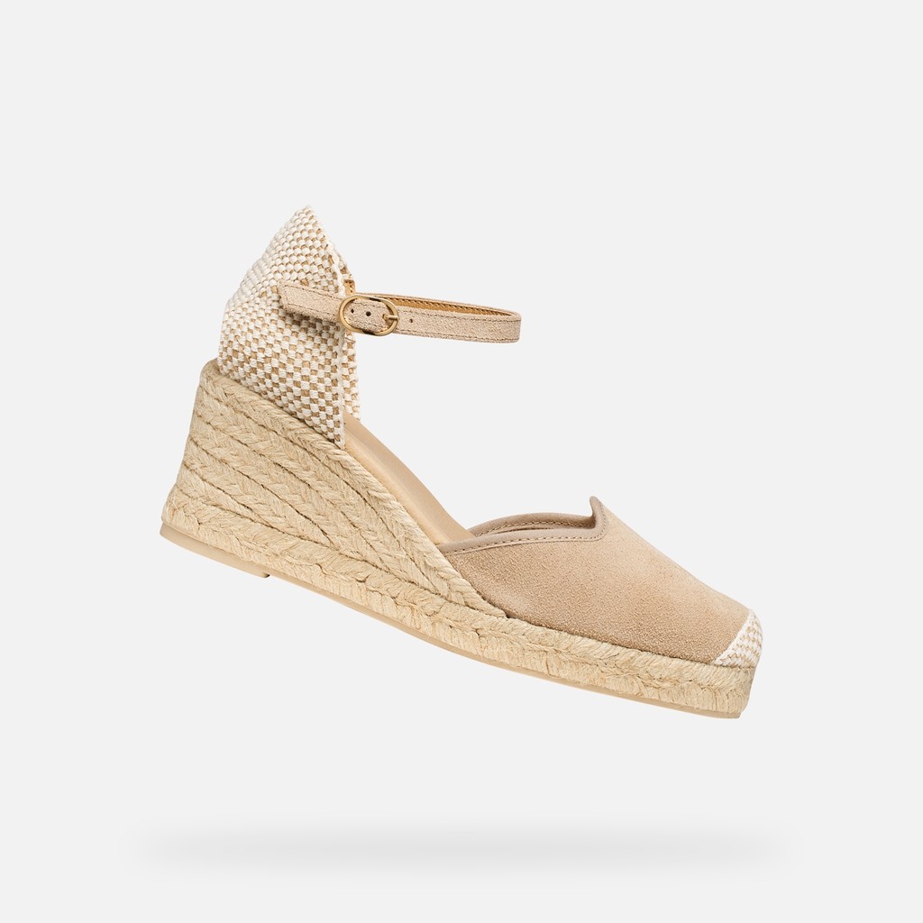 Wedge sandals GELSA LOW WOMAN Light Taupe - image number 0 | GEOX