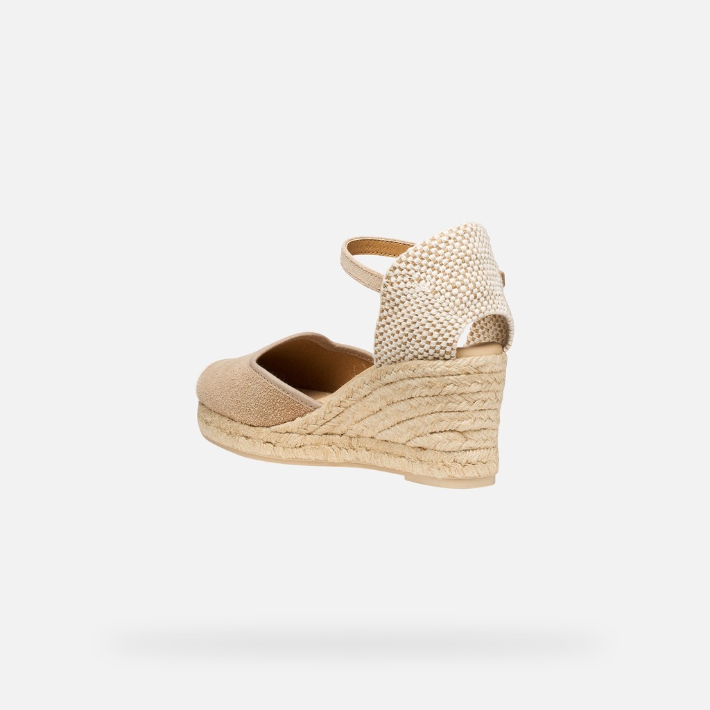 Wedge sandals GELSA LOW WOMAN Light Taupe - image number 3 | GEOX