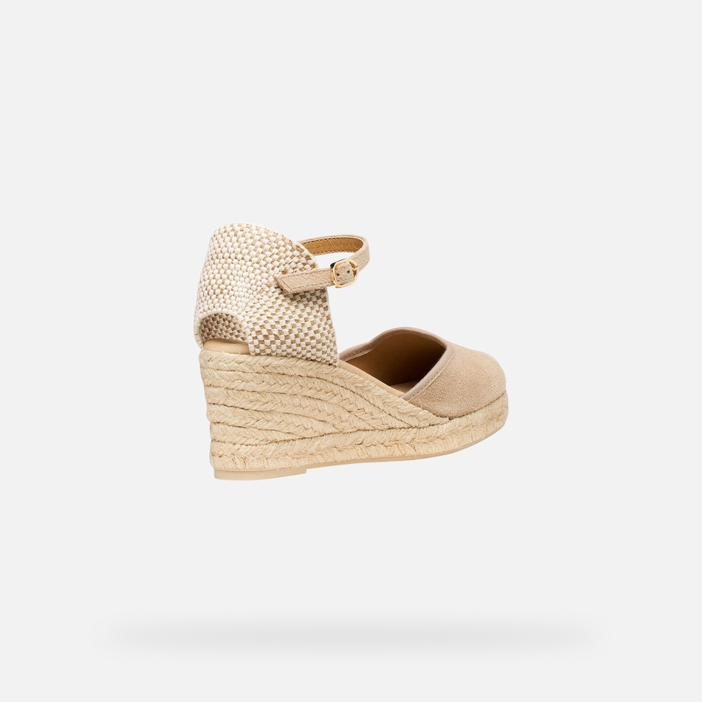 Wedge sandals GELSA LOW WOMAN Light Taupe - image number 4 | GEOX