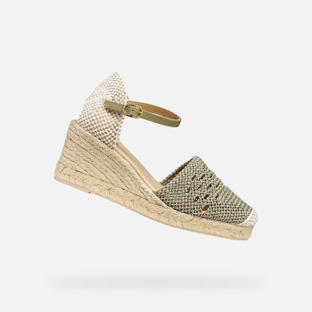 Wedge sandals GELSA LOW WOMAN Sage - image number 0 | GEOX
