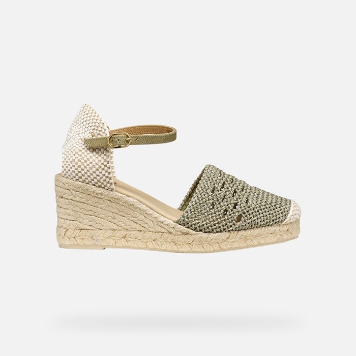 Wedge sandals GELSA LOW WOMAN Sage | GEOX
