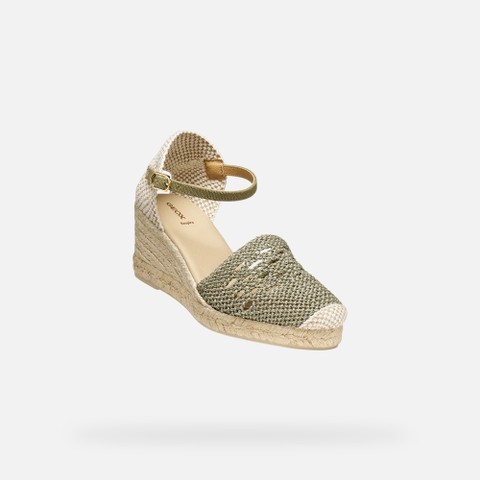 Wedge sandals GELSA LOW WOMAN Sage - image number 4 | GEOX