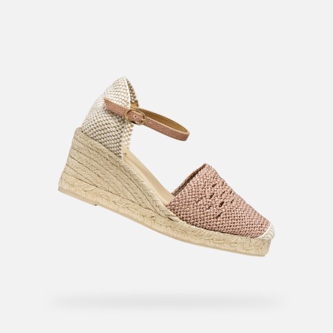 Wedge sandals GELSA LOW WOMAN Old Rose | GEOX