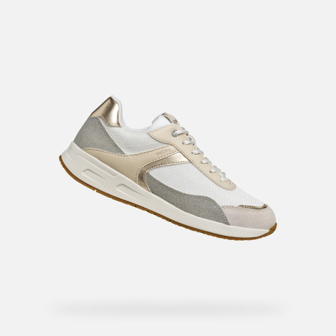 Low top sneakers BULMYA WOMAN Papyrus/White - image number 0 | GEOX
