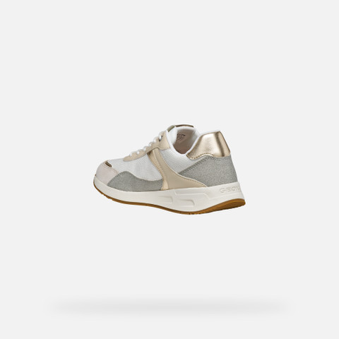 Low top sneakers BULMYA WOMAN Papyrus/White - image number 3 | GEOX