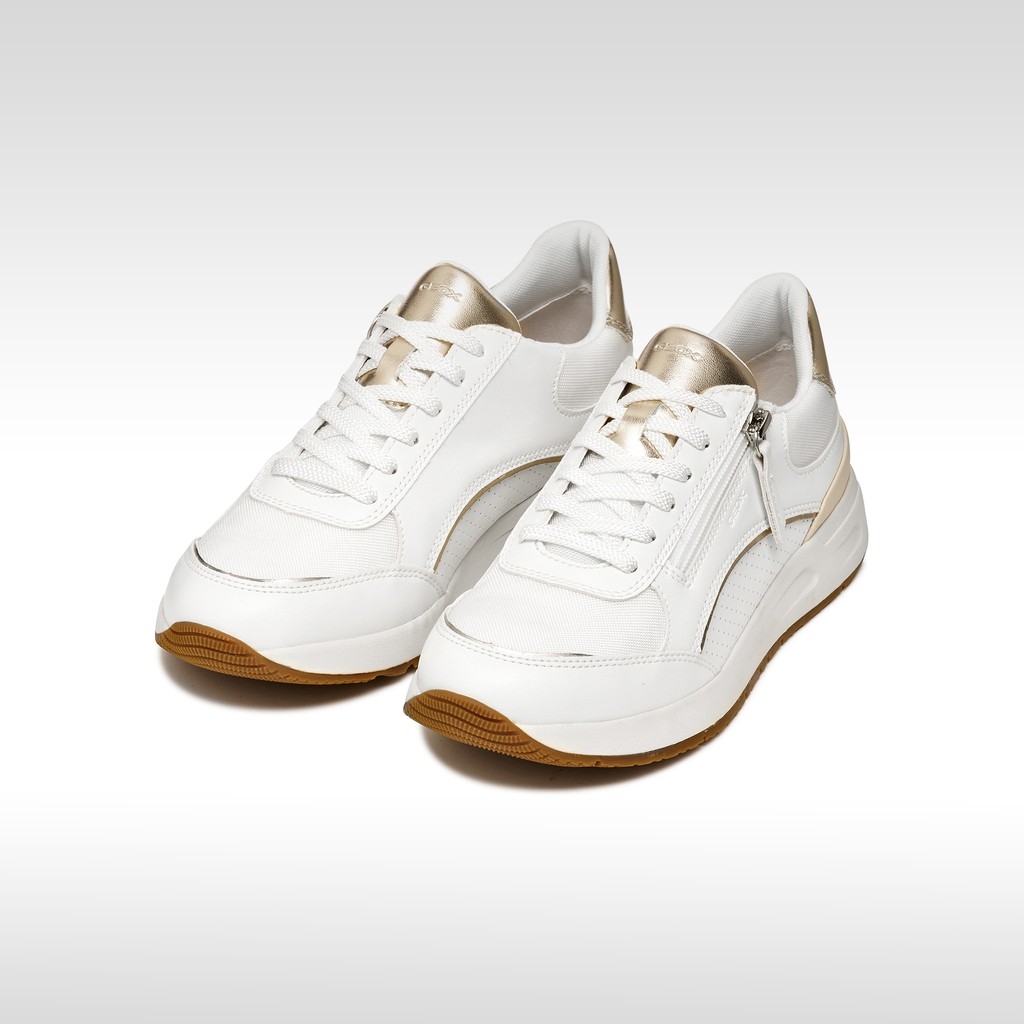 Low top sneakers BULMYA WOMAN White/Light Gold - image number 2 | GEOX