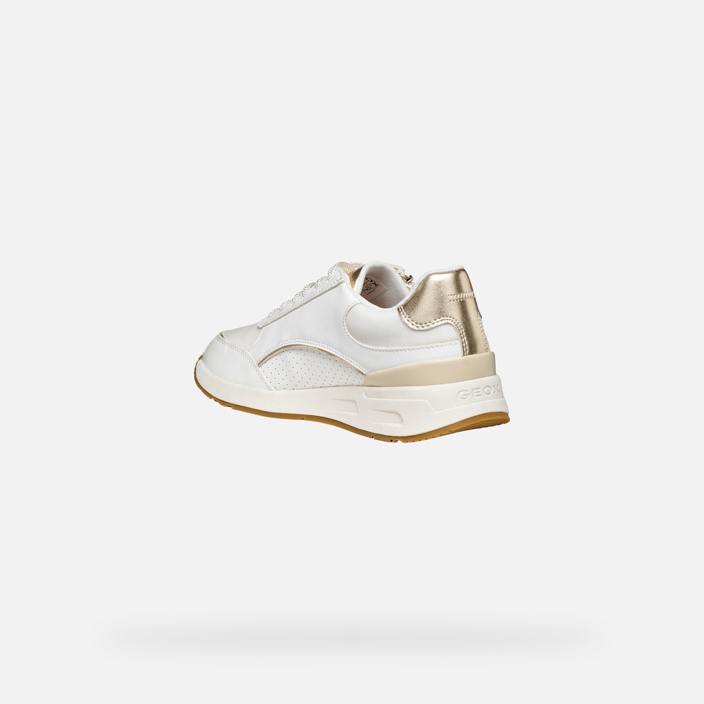 Low top sneakers BULMYA WOMAN White/Light Gold - image number 3 | GEOX