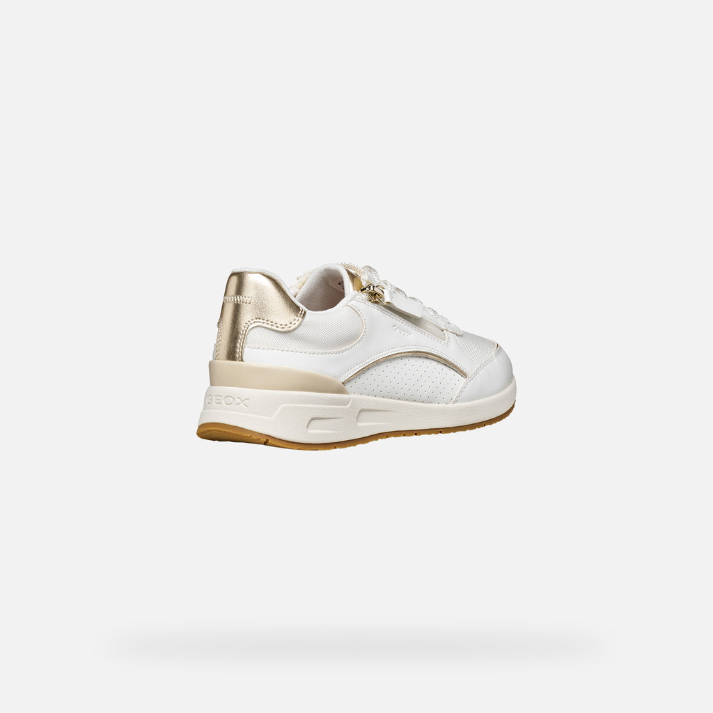 Low top sneakers BULMYA WOMAN White/Light Gold - image number 4 | GEOX