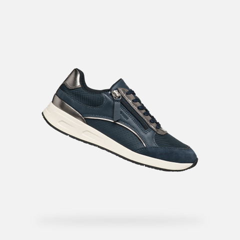 Low top sneakers BULMYA WOMAN Navy/Silver | GEOX