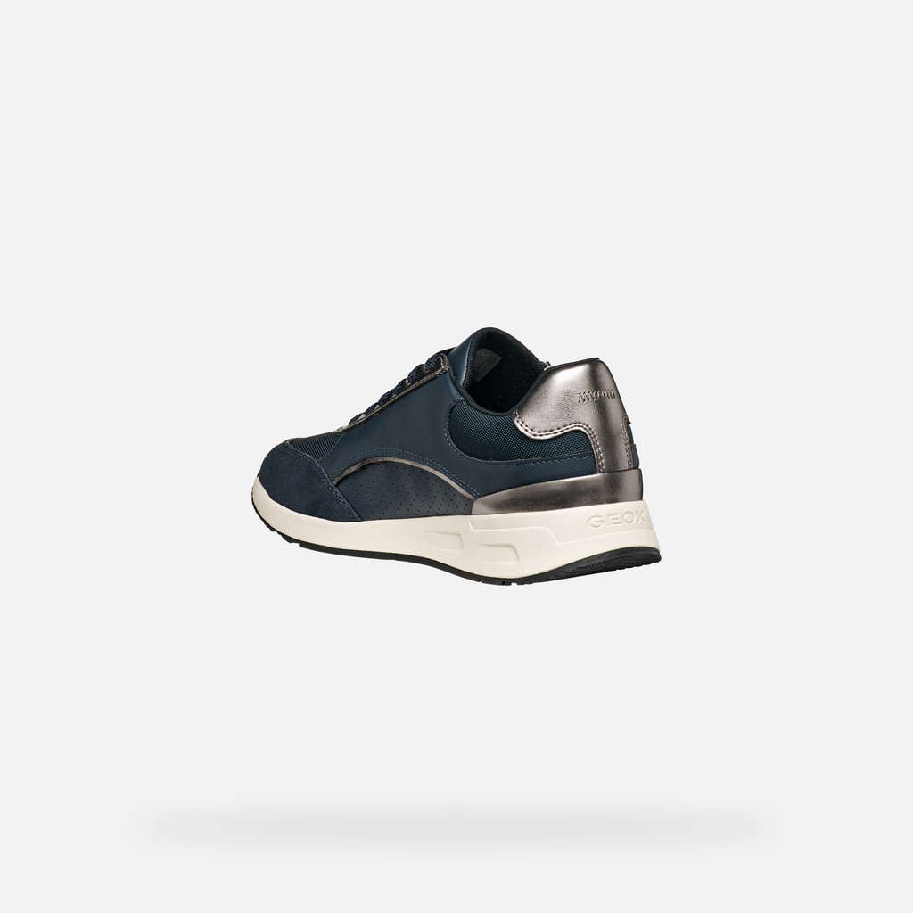 Low top sneakers BULMYA WOMAN Navy/Silver - image number 3 | GEOX