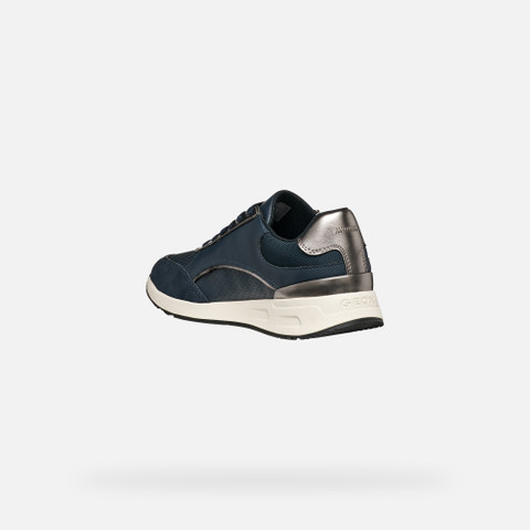 Low top sneakers BULMYA WOMAN Navy/Silver - image number 3 | GEOX