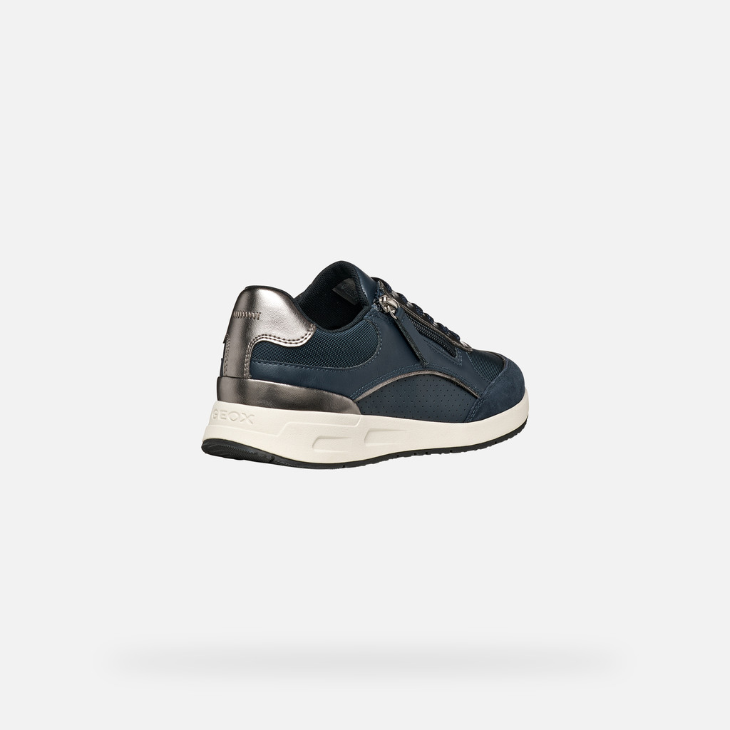 Low top sneakers BULMYA WOMAN Navy/Silver - image number 4 | GEOX