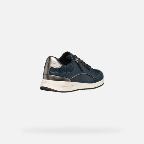 Low top sneakers BULMYA WOMAN Navy/Silver - image number 4 | GEOX