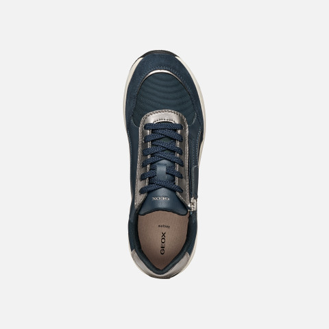 Low top sneakers BULMYA WOMAN Navy/Silver - image number 5 | GEOX