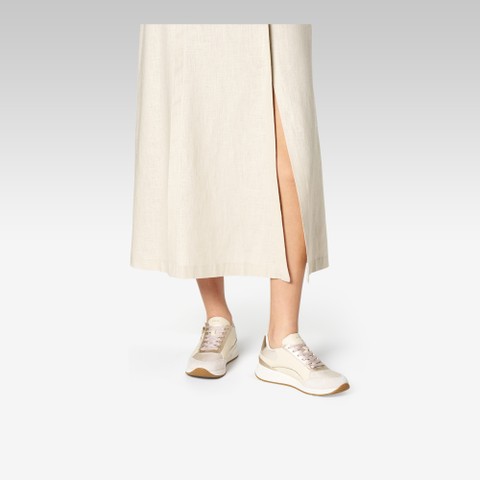 Low top sneakers BULMYA WOMAN Papyrus/Light gold - image number 1 | GEOX