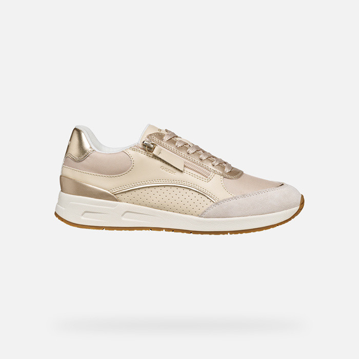 Niedrige Sneakers BULMYA DAME Off-White/Hellgold | GEOX