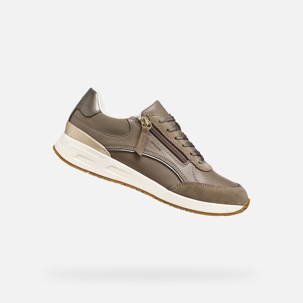 Lace-up sneakers BULMYA WOMAN Dove Gray - image number 0 | GEOX