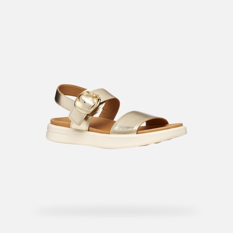 Flat sandals XAND 2S WOMAN Light Gold - image number 2 | GEOX