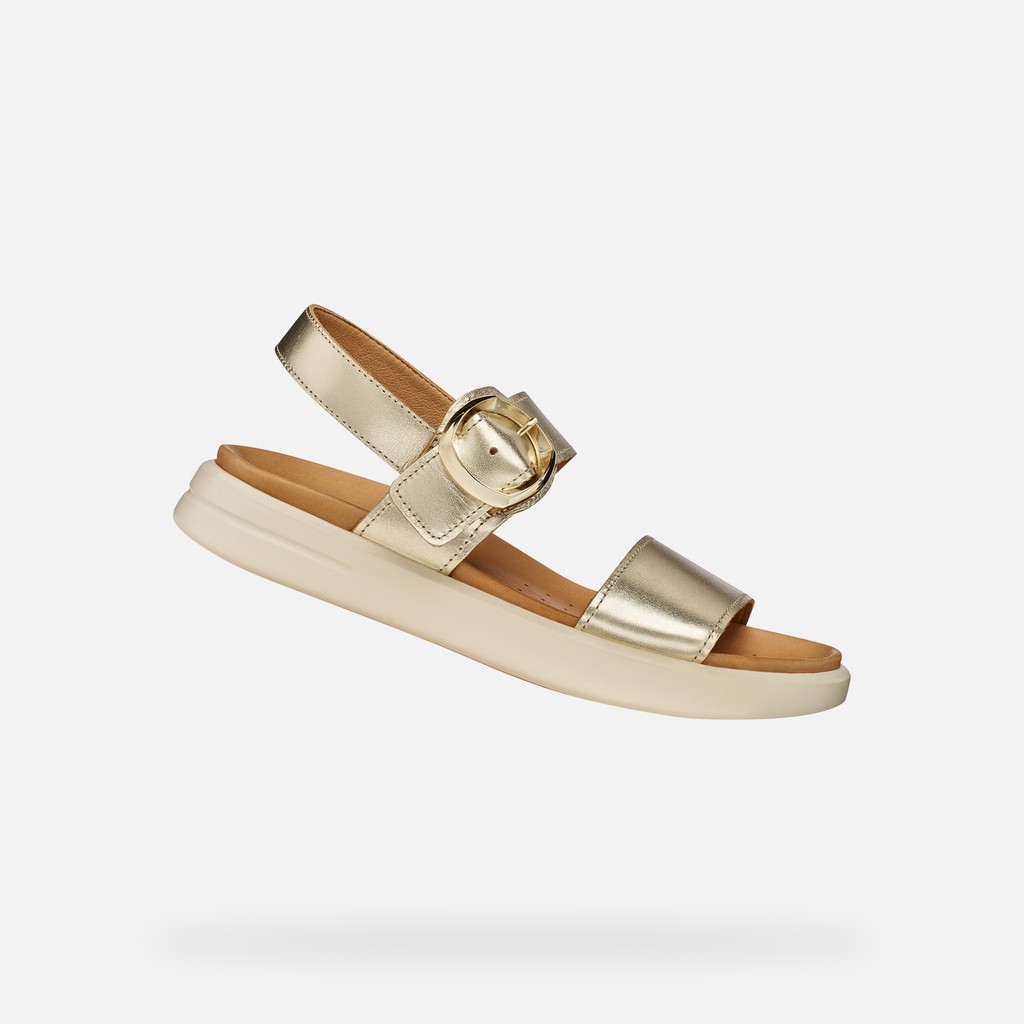 Flat sandals XAND 2S WOMAN Light Gold - image number 0 | GEOX