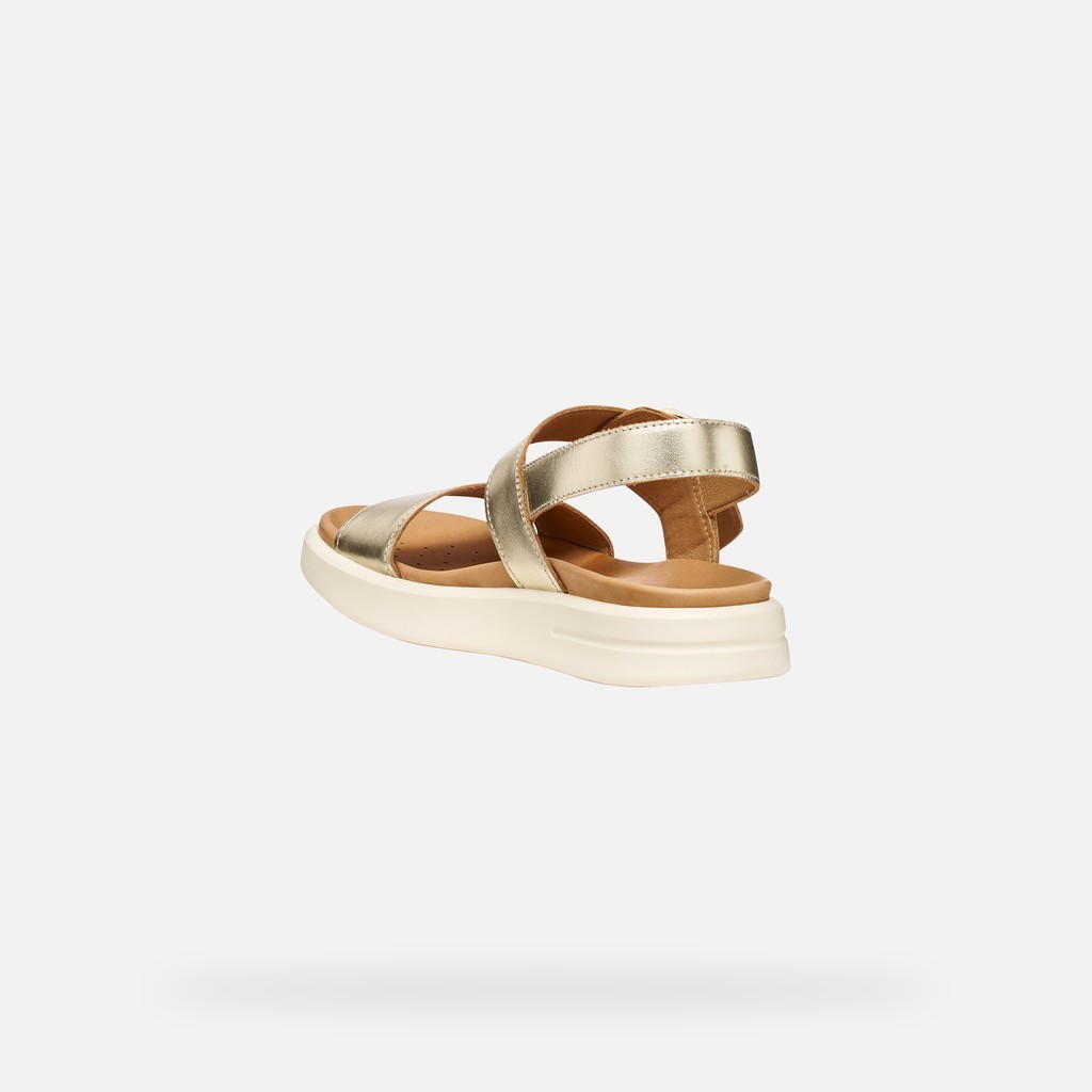 Flat sandals XAND 2S WOMAN Light Gold - image number 3 | GEOX