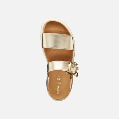 Flat sandals XAND 2S WOMAN Light Gold - image number 5 | GEOX