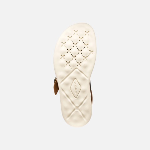 Flat sandals XAND 2S WOMAN Light Gold - image number 6 | GEOX
