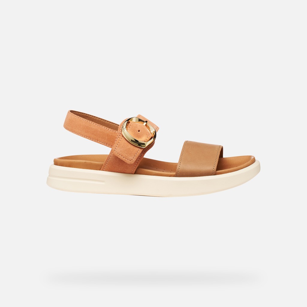 Sandales basses XAND 2S FEMME P&ecirc;che/Beige - image number 2 | GEOX