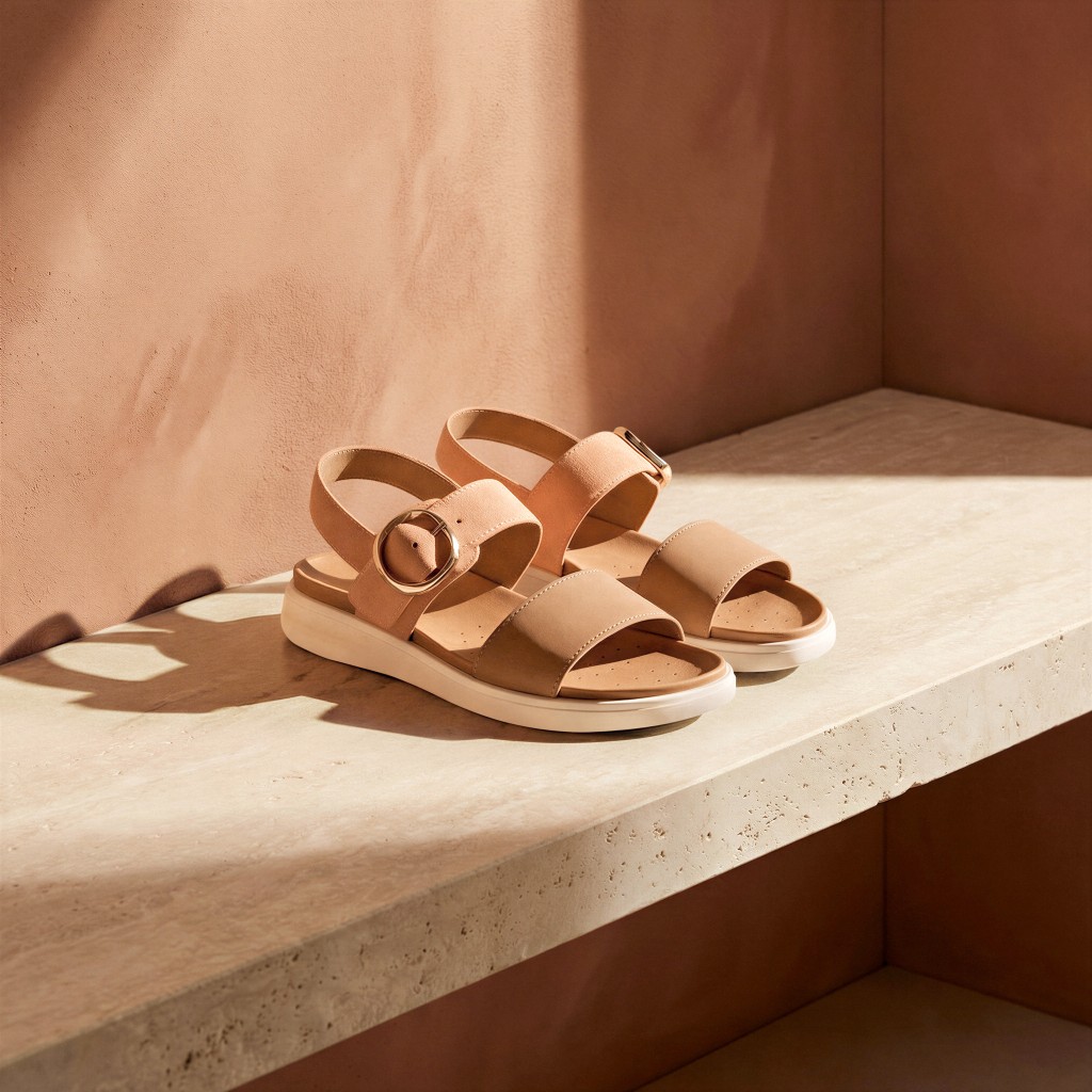 Niedrige Sandalen XAND 2S DAME Pfirsich/Beige - image number 1 | GEOX