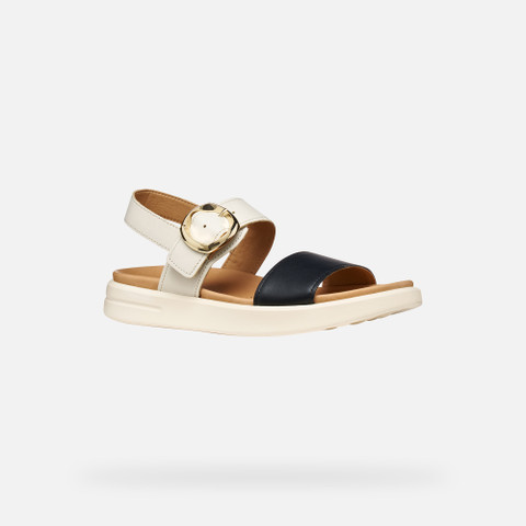 Flat sandals XAND 2S WOMAN Light sand/Black - image number 2 | GEOX