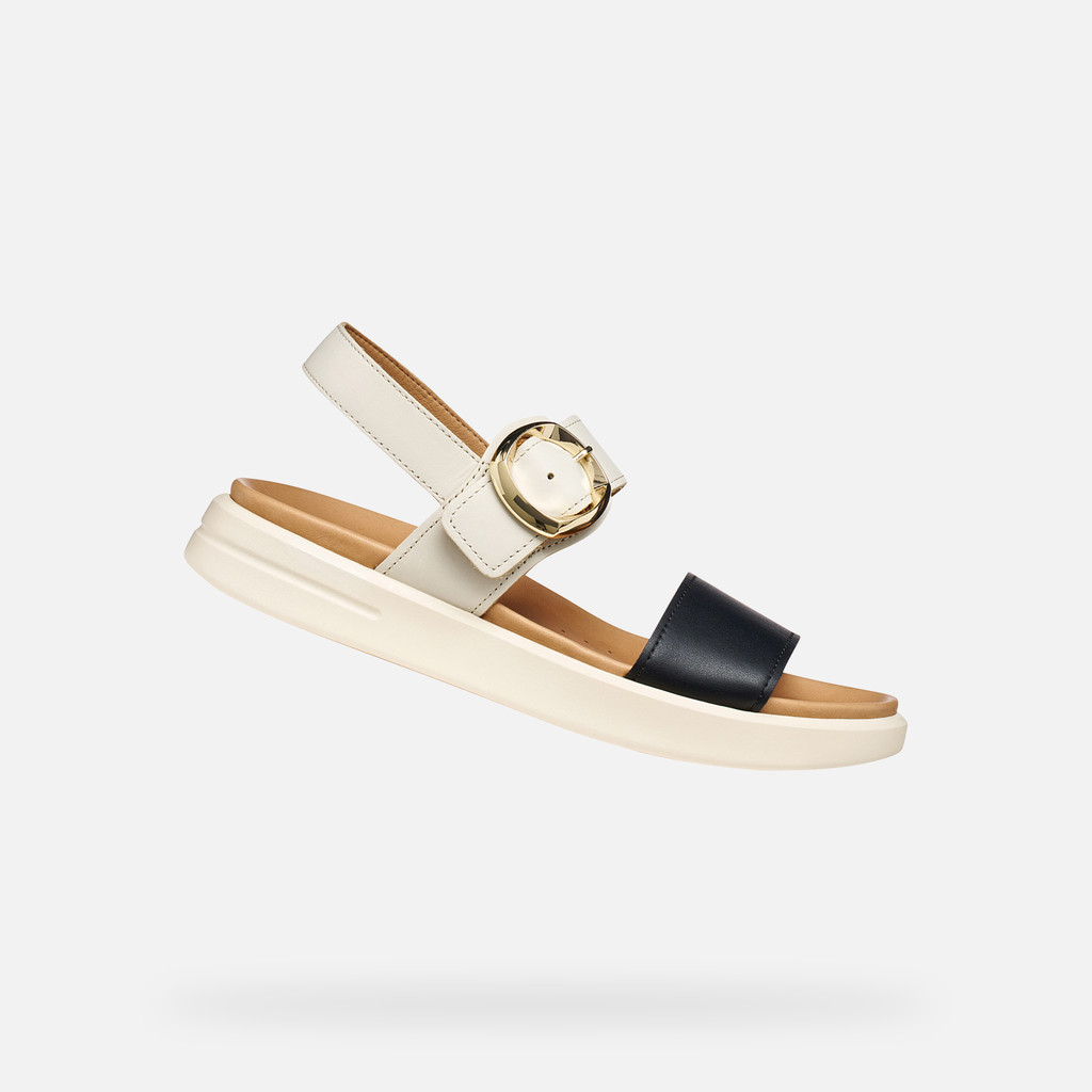 Flat sandals XAND 2S WOMAN Light sand/Black - image number 0 | GEOX