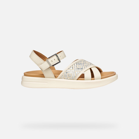 Flat sandals XAND 2S WOMAN Papyrus - image number 1 | GEOX