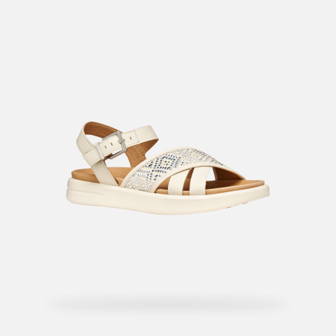 Flat sandals XAND 2S WOMAN Papyrus - image number 2 | GEOX