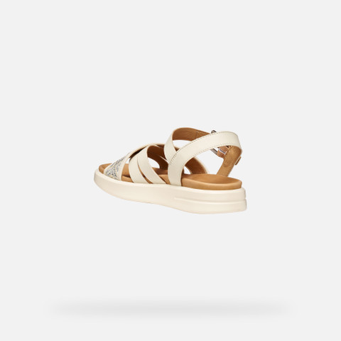 Flat sandals XAND 2S WOMAN Papyrus - image number 3 | GEOX
