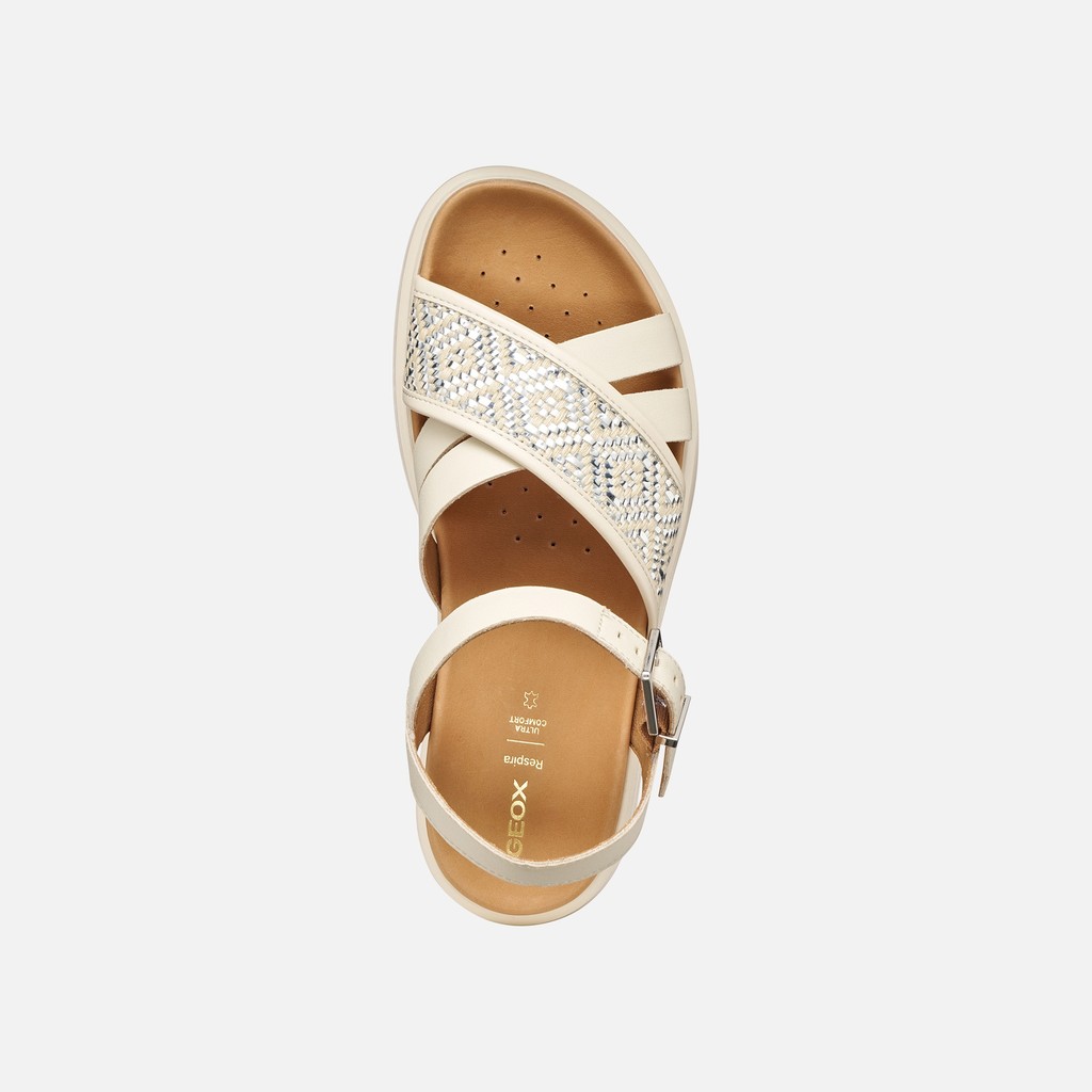 Flat sandals XAND 2S WOMAN Papyrus - image number 5 | GEOX