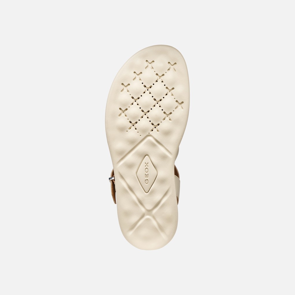 Flat sandals XAND 2S WOMAN Papyrus - image number 6 | GEOX