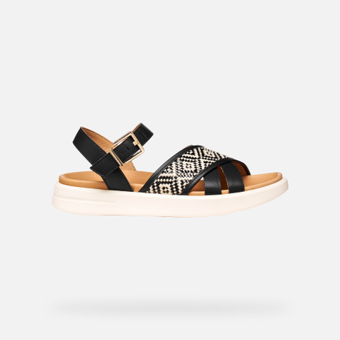 Flat sandals XAND 2S WOMAN Black - image number 1 | GEOX