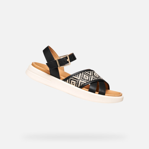 Flat sandals XAND 2S WOMAN Black | GEOX