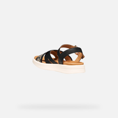 Flat sandals XAND 2S WOMAN Black - image number 3 | GEOX
