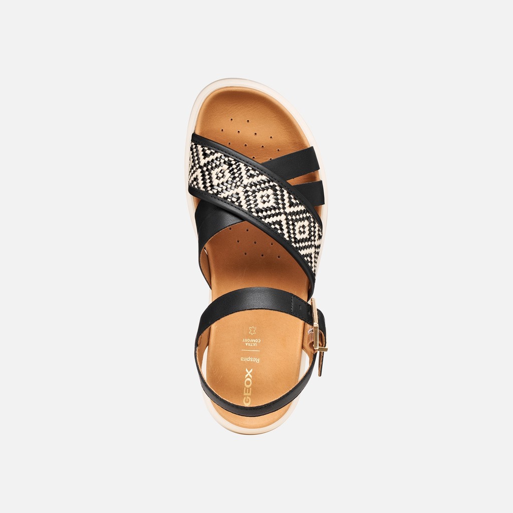 Flat sandals XAND 2S WOMAN Black - image number 5 | GEOX