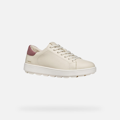 Niedrige Sneakers SPHERICA ECUB-1 B DAME Off-White/Altrosa - image number 2 | GEOX