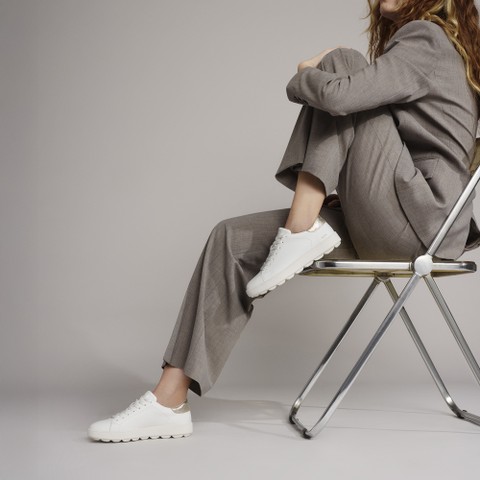 Baskets basse SPHERICA ECUB-1 B FEMME Blanc/Or clair - image number 1 | GEOX