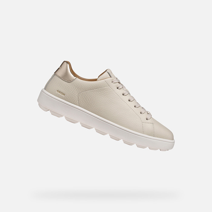 Low top sneakers SPHERICA ECUB-1 B WOMAN Papyrus/Light gold | GEOX