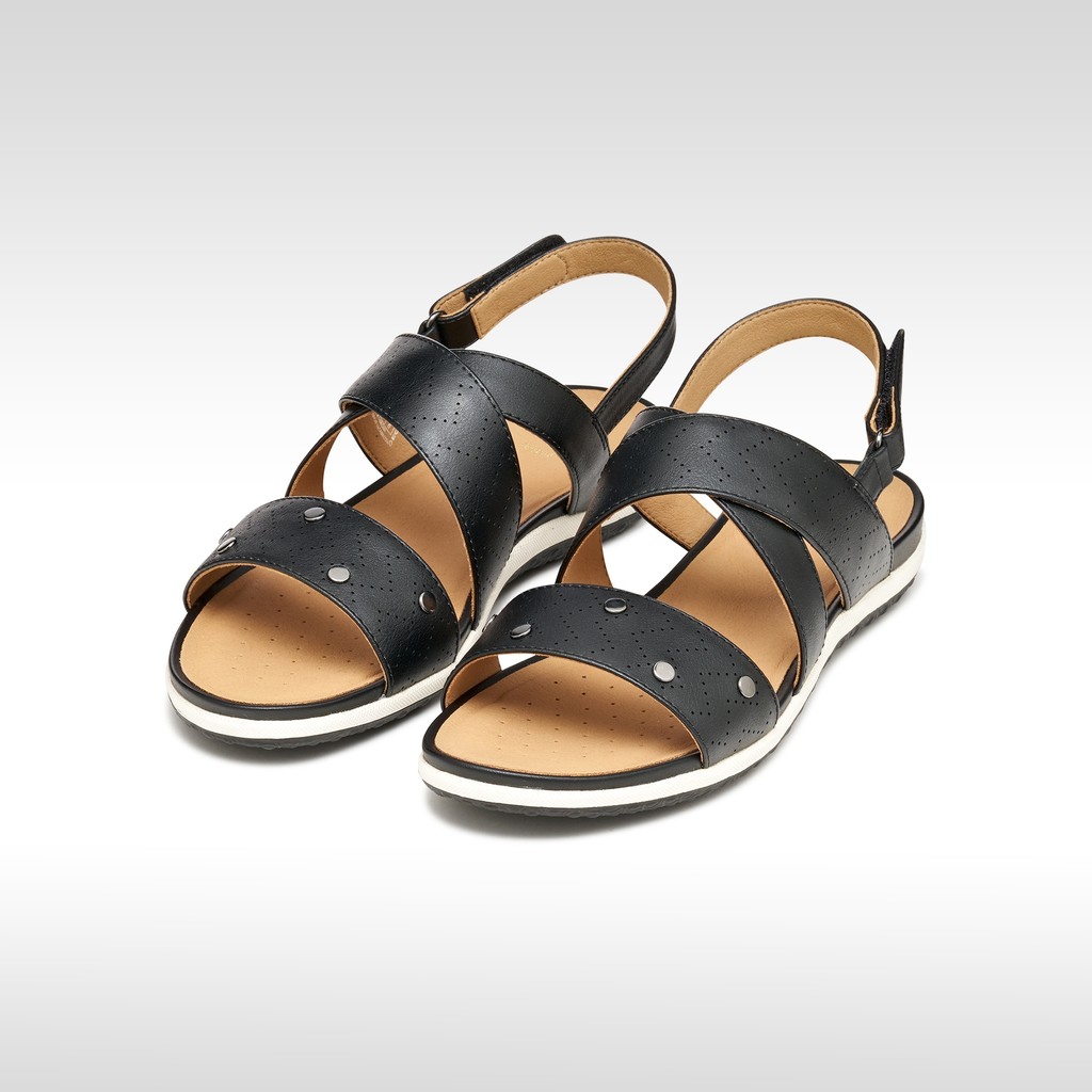 Flat sandals SANDAL VEGA WOMAN Black - image number 2 | GEOX