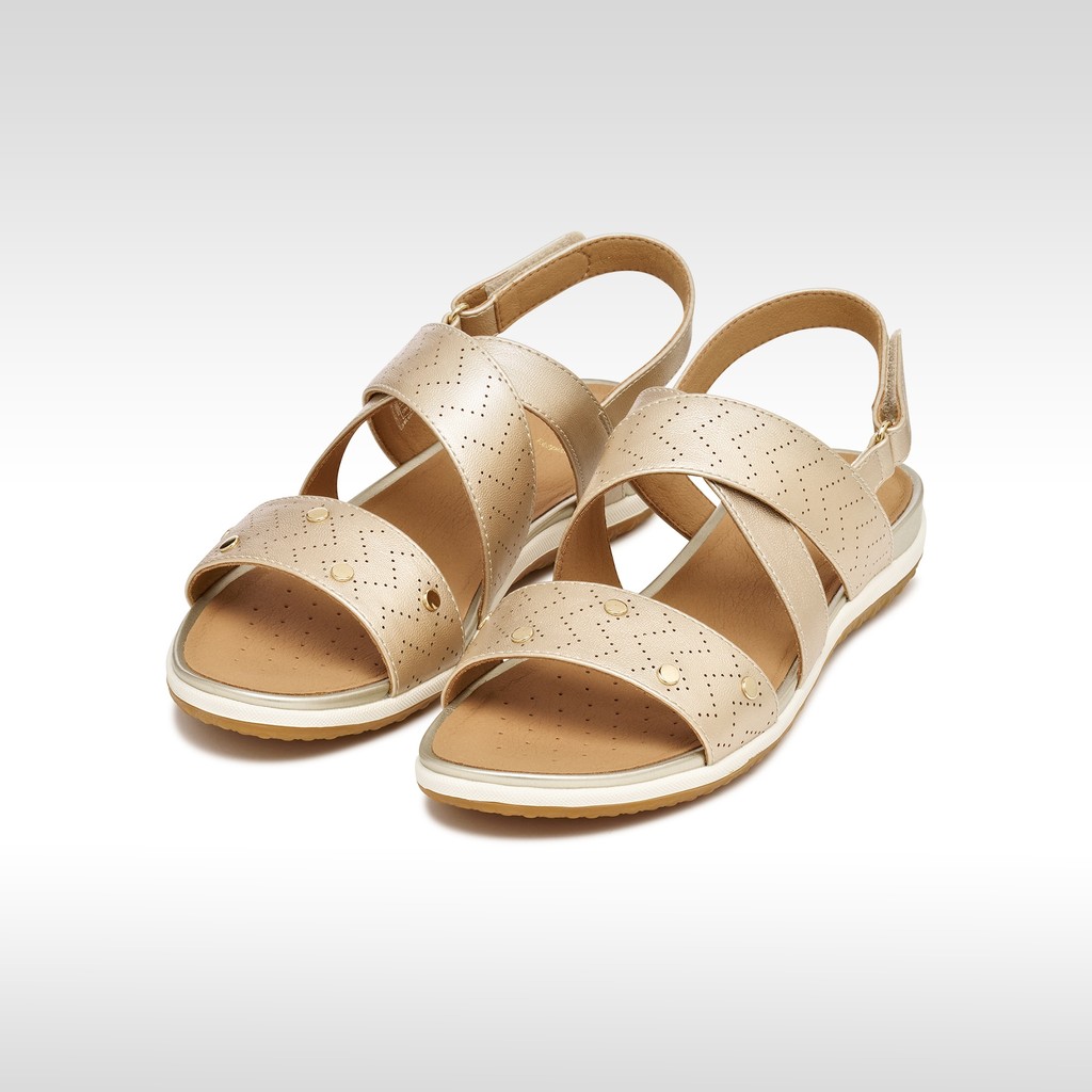 Flat sandals SANDAL VEGA WOMAN Light Gold - image number 2 | GEOX