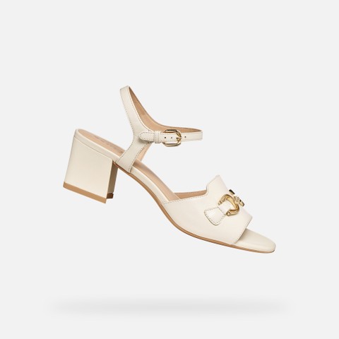Medium-heeled sandals NEW ERAKLIA 50 WOMAN Papyrus | GEOX