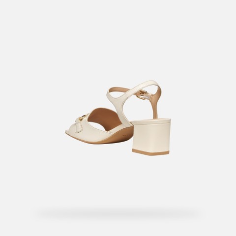Medium-heeled sandals NEW ERAKLIA 50 WOMAN Papyrus - image number 3 | GEOX