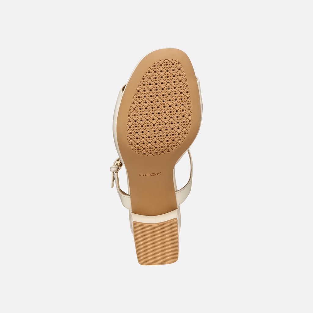 Medium-heeled sandals NEW ERAKLIA 50 WOMAN Papyrus - image number 6 | GEOX