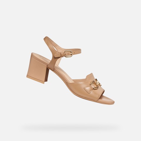 Medium-heeled sandals NEW ERAKLIA 50 WOMAN Beige | GEOX