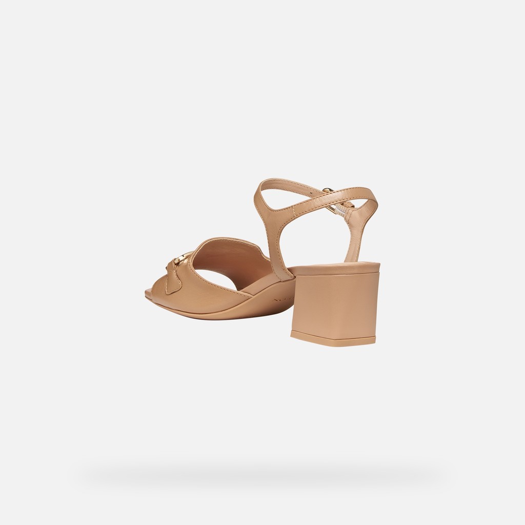 Medium-heeled sandals NEW ERAKLIA 50 WOMAN Beige - image number 3 | GEOX