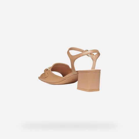 Medium-heeled sandals NEW ERAKLIA 50 WOMAN Beige - image number 3 | GEOX